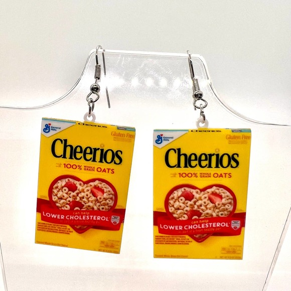 Cheerios Earrings - Cereal Earrings - Teacher Earrings - Breakfast Earrings - Picture 1 of 8
